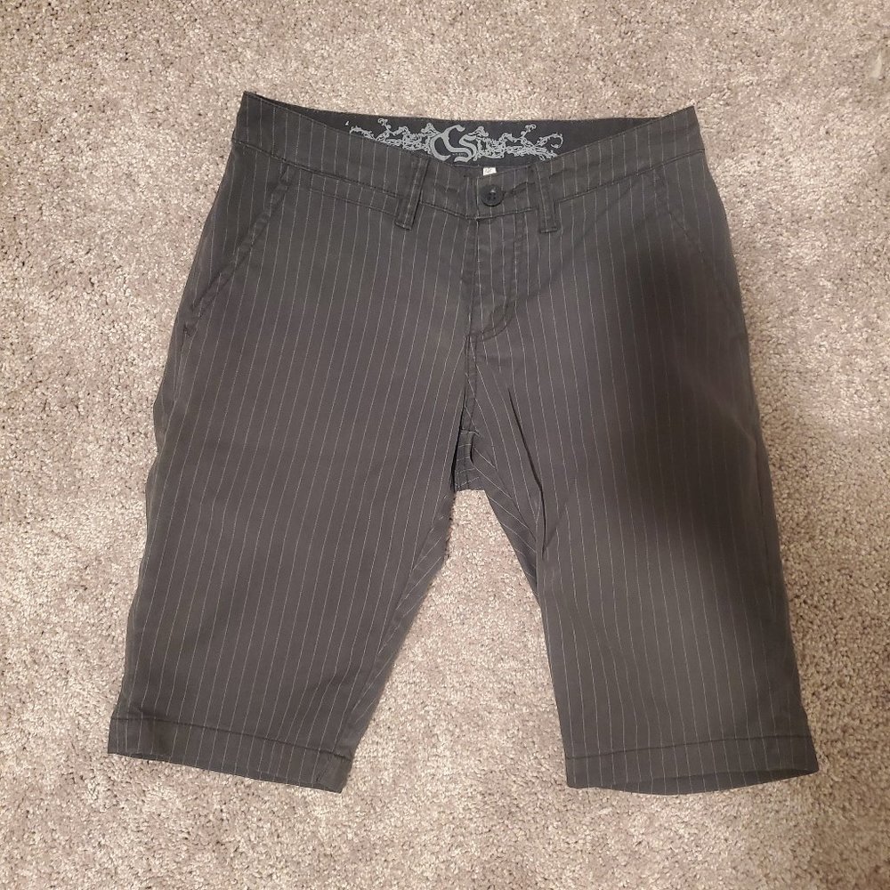 CCS Shorts - Black Pinstripe - SZ 28 - Rare Vintage